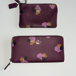 Collection of beautiful COACH wallet and COACH wristlet. Merlot Color